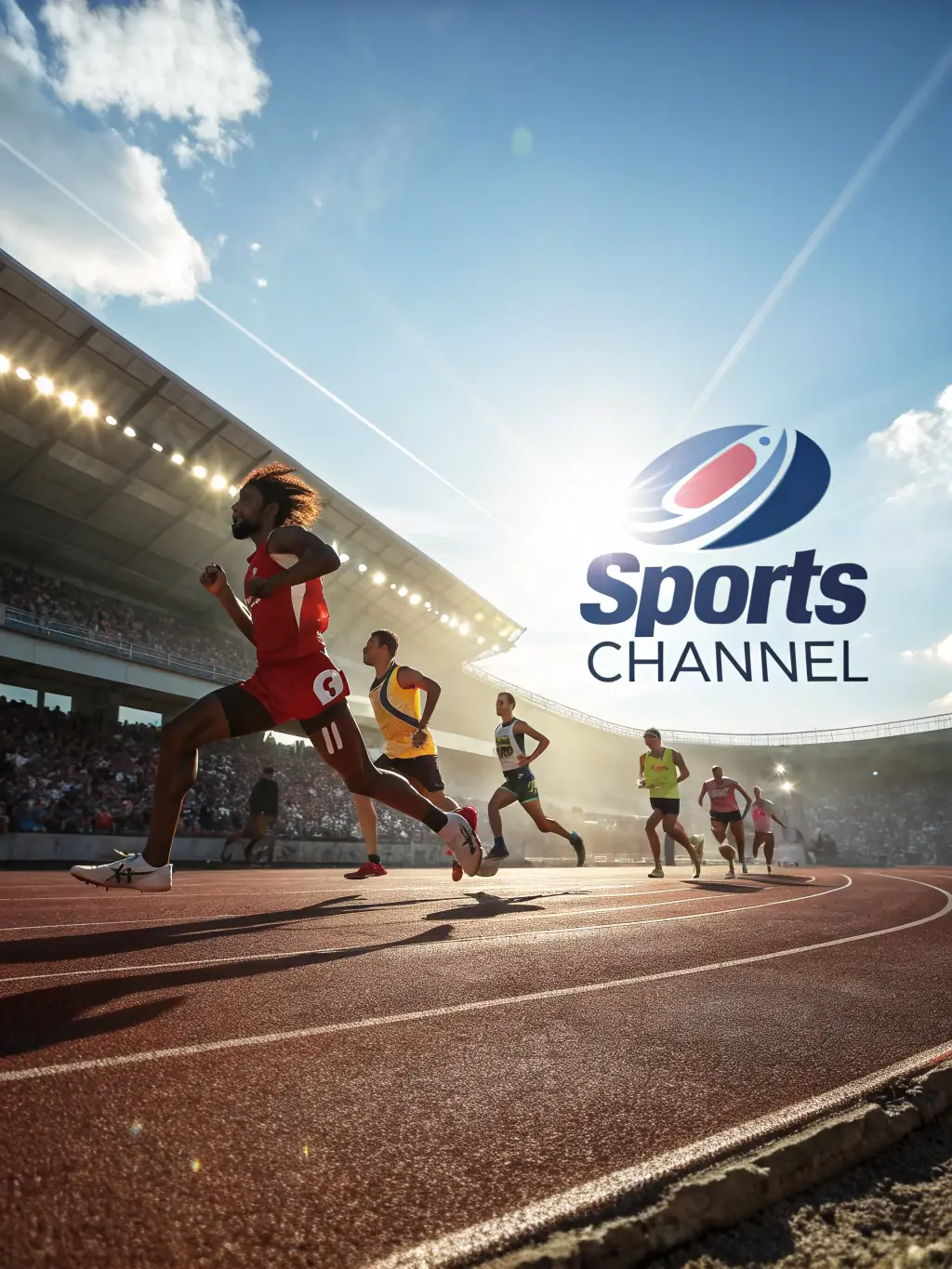 A dynamic shot of athletes engaged in a track and field event, demonstrating speed and agility, with RBC banners displayed along the track.